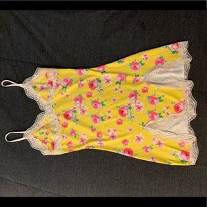yellow floral mini dress from shein size XS can fit small as well